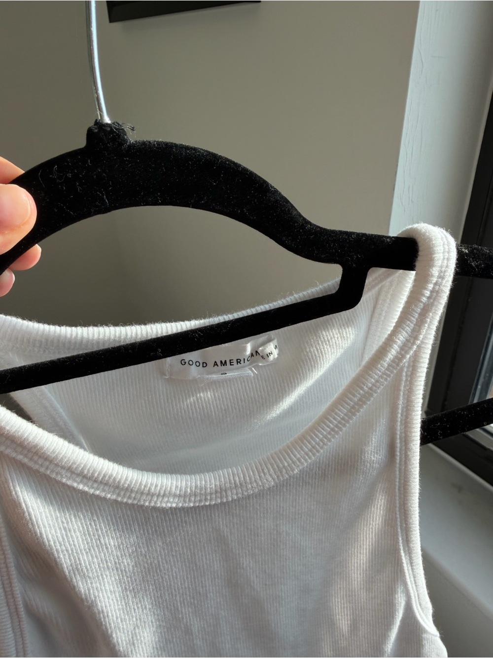 White Ribbed Tank Top - Picture 2 of 3